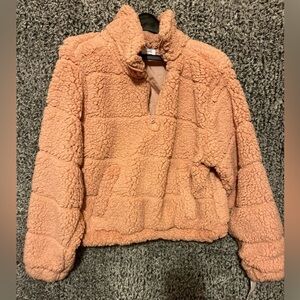 SAGE COLLECTIVE SHERPA 1/4 ZIP PULLOVER JACKET WOMEN SIZE Large